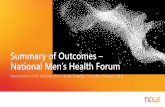 Summary of Outcomes National Men’s Health Forum