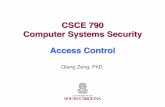 CSCE 790 Computer Systems Security Access Control