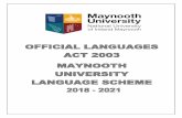 Maynooth University Language Scheme 2018-2021 (English)