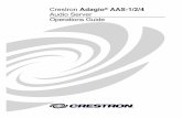 Crestron Adagio AAS-1/2/4 Audio Server Operations Guide