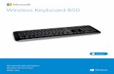 Wireless Keyboard 850 - Microsoft