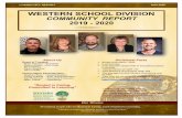 WESTERN SCHOOL DIVISION COMMUNITY REPORT 2019 2020