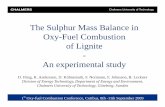 The Sulphur Mass Balance in Oxy-Fuel Combustion of ...