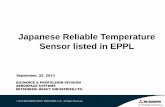 Japanese Reliable Temperature Sensor listed in EPPL