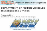 DEPARTMENT OF MOTOR VEHICLES Investigations Division