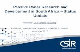 Contents Passive Radar Research and Development in South ...