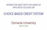 CHOICE BASED CREDIT SYSTEM Osmania University