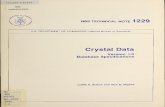 Crystal data : version 1.0 database specifications