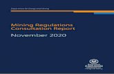 Mining Regulations Consultation Report November 2020