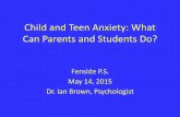 Child and Teen Anxiety: What Can Parents and Students Do?