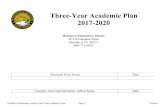 Three-Year Academic Plan 2017-2020