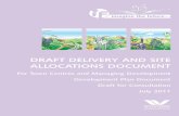 DRAFT DELIVERY AND SITE ALLOCATIONS DOCUMENT