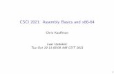 CSCI 2021: Assembly Basics and x86-64