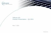 Siltronic AG Investor Presentation Q1 2021