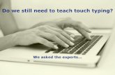 Do we still need to teach touch typing? - KAZ