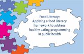 Food Literacy: Applying a food literacy framework to ...