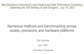 Numerical methods and benchmarking across