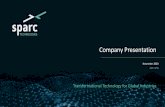 Company Presentation - Sparc Technologies