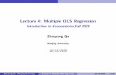 Lecture 4: Multiple OLS Regression