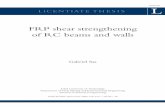 FRP shear strengthening of RC beams and walls