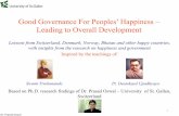 Good Governance For Peoples’ Happiness – Leading to ...