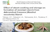 Effect of steam cooking and storage on formation of ...