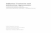 Adhesive Contracts and Arbitration Agreements