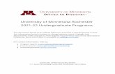 University of Minnesota Rochester 2021-22 Undergraduate ...