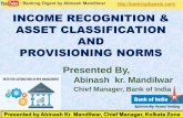INCOME RECOGNITION & ASSET CLASSIFICATION AND …