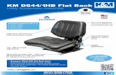 KM DS44/1HB Flat Back - Tractor Seats