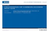Processing of carbon dioxide rich gas (with figures)