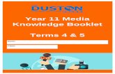 Year 11 Media Knowledge Booklet Terms 4 & 5