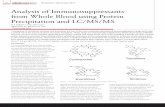 Analysis of Immunosuppressants from Whole Blood using ...