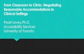 From Classroom to Clinic: Negotiating Reasonable ...