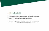 Meetings with Investors on ESG Topics: from Preparation to ...
