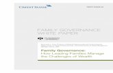 FAMILY GOVERNANCE WHITE PAPER