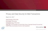 Privacy and Data Security for M&A Transactions