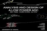 Analysis and Design of a low power ADC