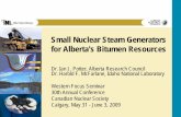 Small Nuclear Steam Generators for Alberta's Bitumen Resources