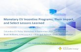 Monetary EV Incentive Programs, Their Impact, and Select ...
