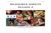 3 + 3 Resource Sheets Session 2 RESOURCE SHEETS Session 2