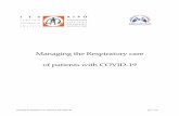 Managing the Respiratory care of patients with COVID-19