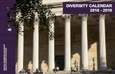 DIVERSITY CALENDAR 2018 - 2019 - UCL