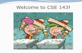 Welcome to CSE 143!