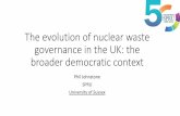 The evolution of nuclear waste governance in the UK: the