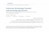 University Technology Transfer and Licensing Agreements