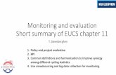 Monitoring and evaluation Short summary of EUCS chapter 11