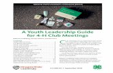A Youth Leadership Guide for 4-H Club Meetings