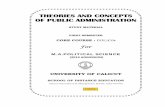 THEORIES AND CONCEPTS OF PUBLIC ADMINISTRATION