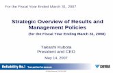 Strategic Overview of Results and Management Policies